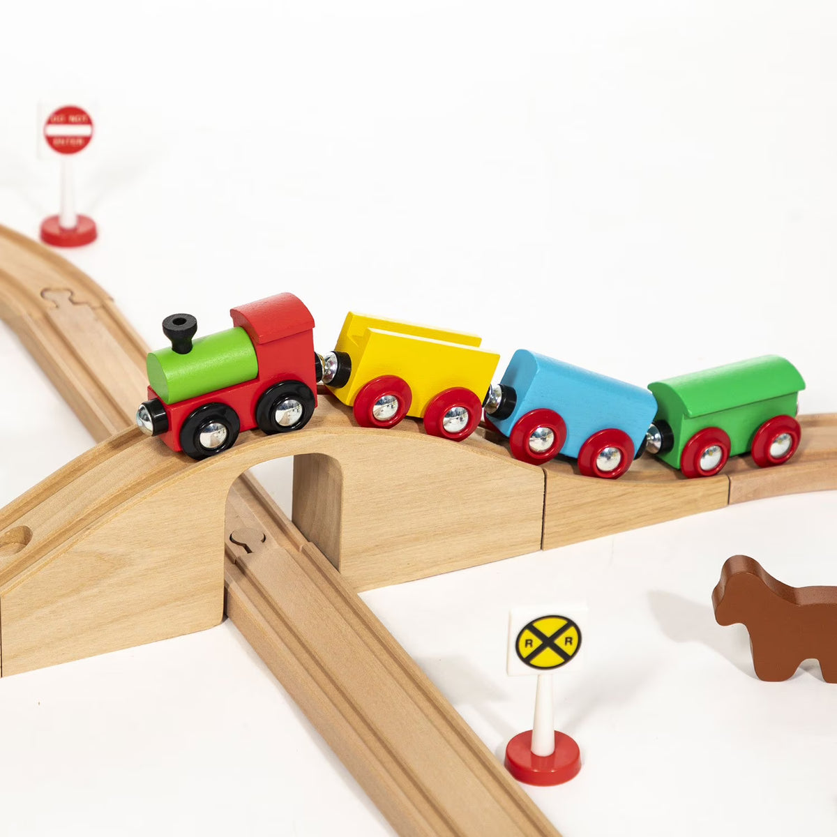 37 Piece Figure 8 Wooden Train Set