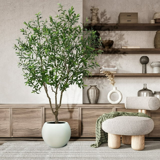 Artificial 7' Premium Olive Tree in Oversized Pot