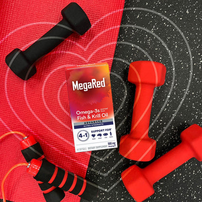 MegaRed Omega-3 Fish & Krill Oil Advanced Softgels, 900mg, 60 Ct.