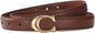 HyperionFlo Essentials Women's Soft C-Type Smooth Buckle Belt, Business Casual Versatile Clothing Accessory, 95cm