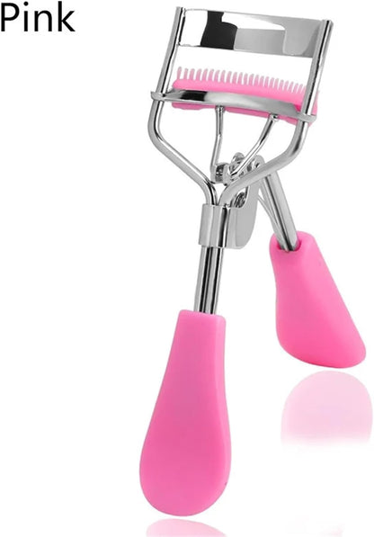 Portable Stainless Steel Eyelash Curler Natural Lift Beauty Tools False Curling Clip Cosmetic Makeup Tools & Accessories(Pink)