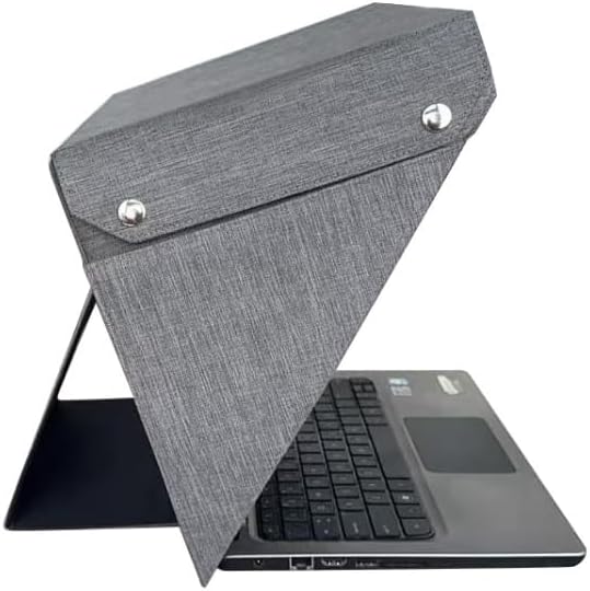 Foldable Laptop Sun Shade & Privacy Shield Hood 14" 15" 16" Working Outside anti glare screen protector privacy shade laptop tent portable and foldable for outdoor/travel Gray MacBook, HP, Surface