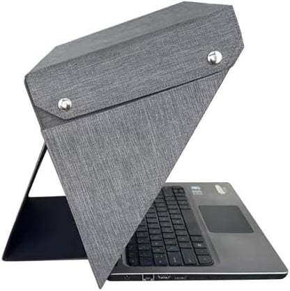 Foldable Laptop Sun Shade & Privacy Shield Hood 14" 15" 16" Working Outside anti glare screen protector privacy shade laptop tent portable and foldable for outdoor/travel Gray MacBook, HP, Surface