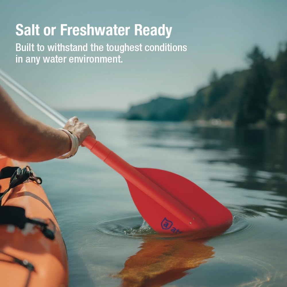 attwood Emergency Telescoping Paddle – Floating Boat Paddle, Orange