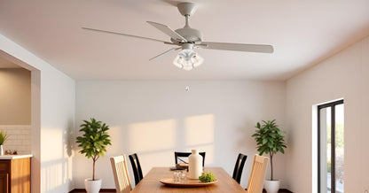 Aspen Creative 22013-1, Three-Light Ceiling Fan Light Kit with Pull Chain, Matte White Finish with Clear Glass Shades, 13-1/8" Diameter x 6-3/4" Height