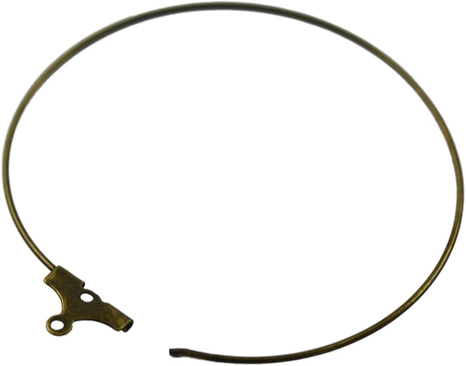 HyperionFlo Essentials 20-Piece 40mm Brass Hoop Earring Findings