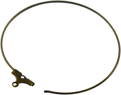 HyperionFlo Essentials 20-Piece 40mm Brass Hoop Earring Findings