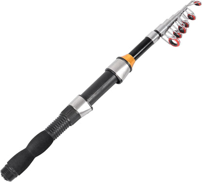 RESTCLOUD Telescopic Fishing Rod, 4.9ft Collapsible Fishing Pole, Lightweight Fiberglass Rod with EVA Grip for Saltwater & Freshwater Fishing