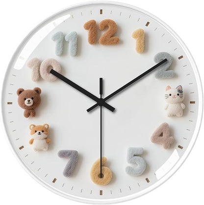 Clock with Seasonal Magnet Charms, Personalized Creative Clocks with Replaceable Magnetic Accessories for Home Office Living Room,A,16in