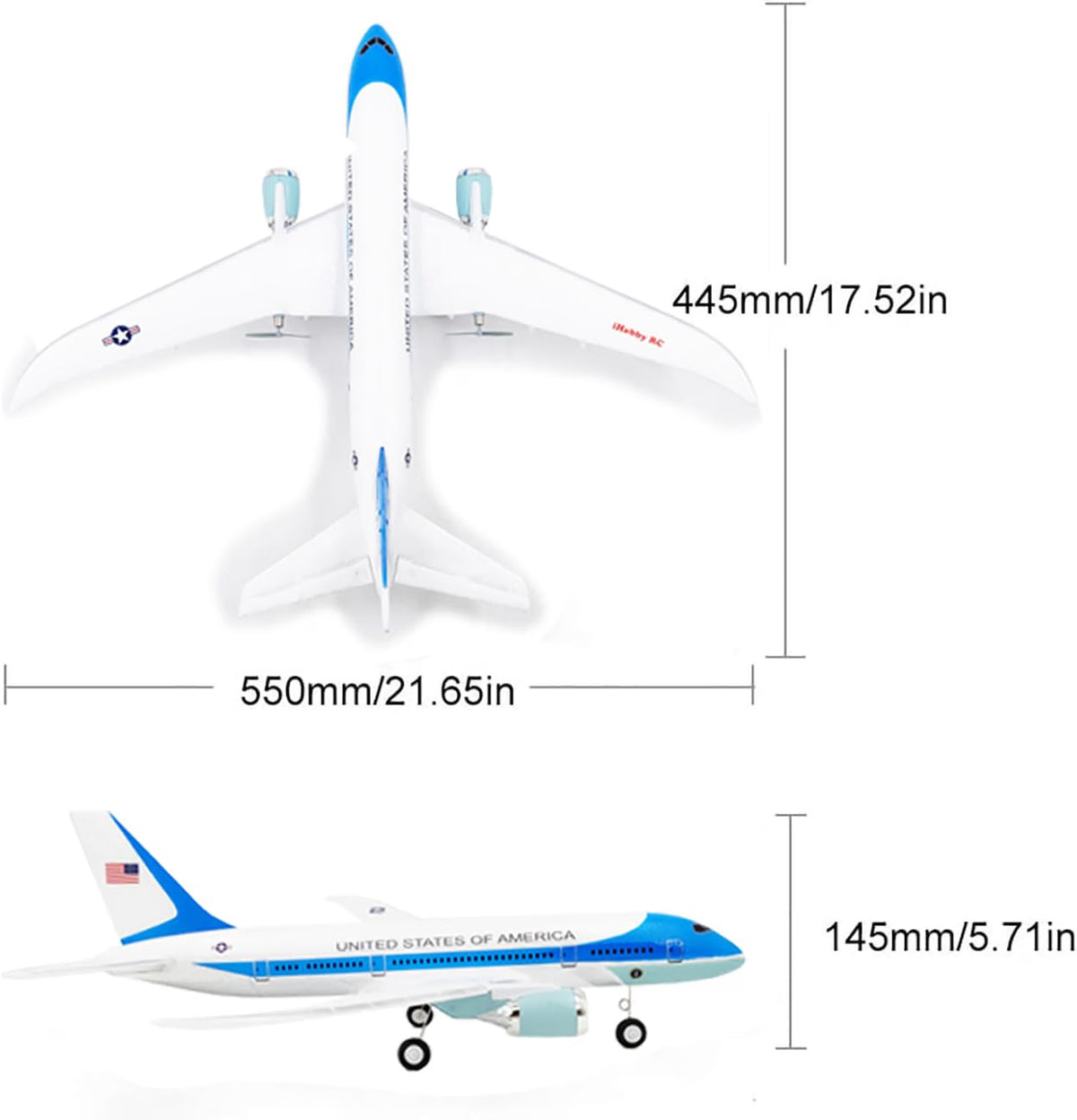 OTTCCTOY RTF RC Plane, 3-Channel 2.4GHz Remote Control Airplane with 6-Axis Gyroscope, EPP Foam Aircraft for Kids & Beginners, White