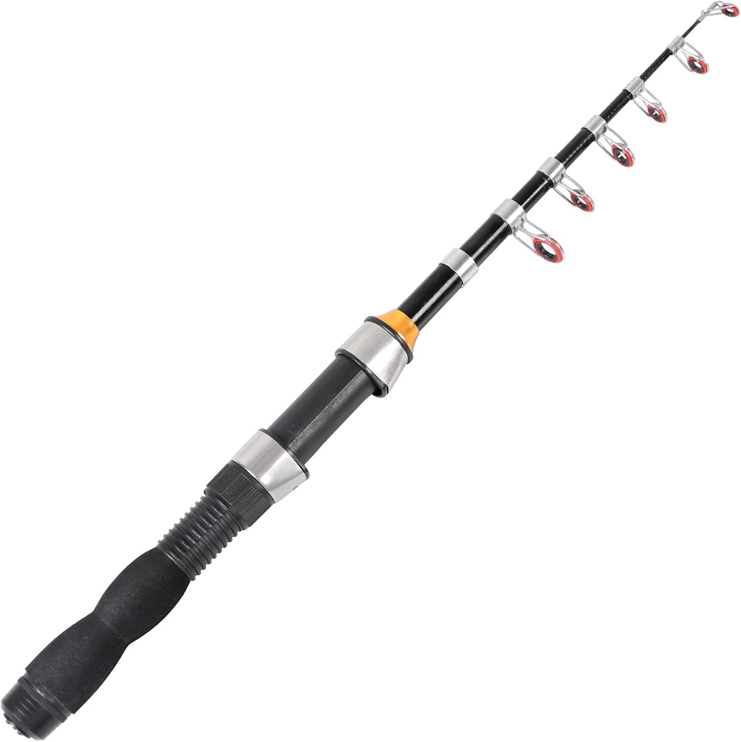 RESTCLOUD Telescopic Fishing Rod, 4.9ft Collapsible Fishing Pole, Lightweight Fiberglass Rod with EVA Grip for Saltwater & Freshwater Fishing