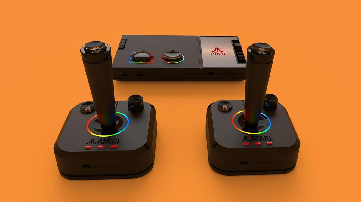 My Arcade Atari Game Station Pro: Retro Video Game Console with 200+ Games, Wireless Joysticks, RGB LED Lights