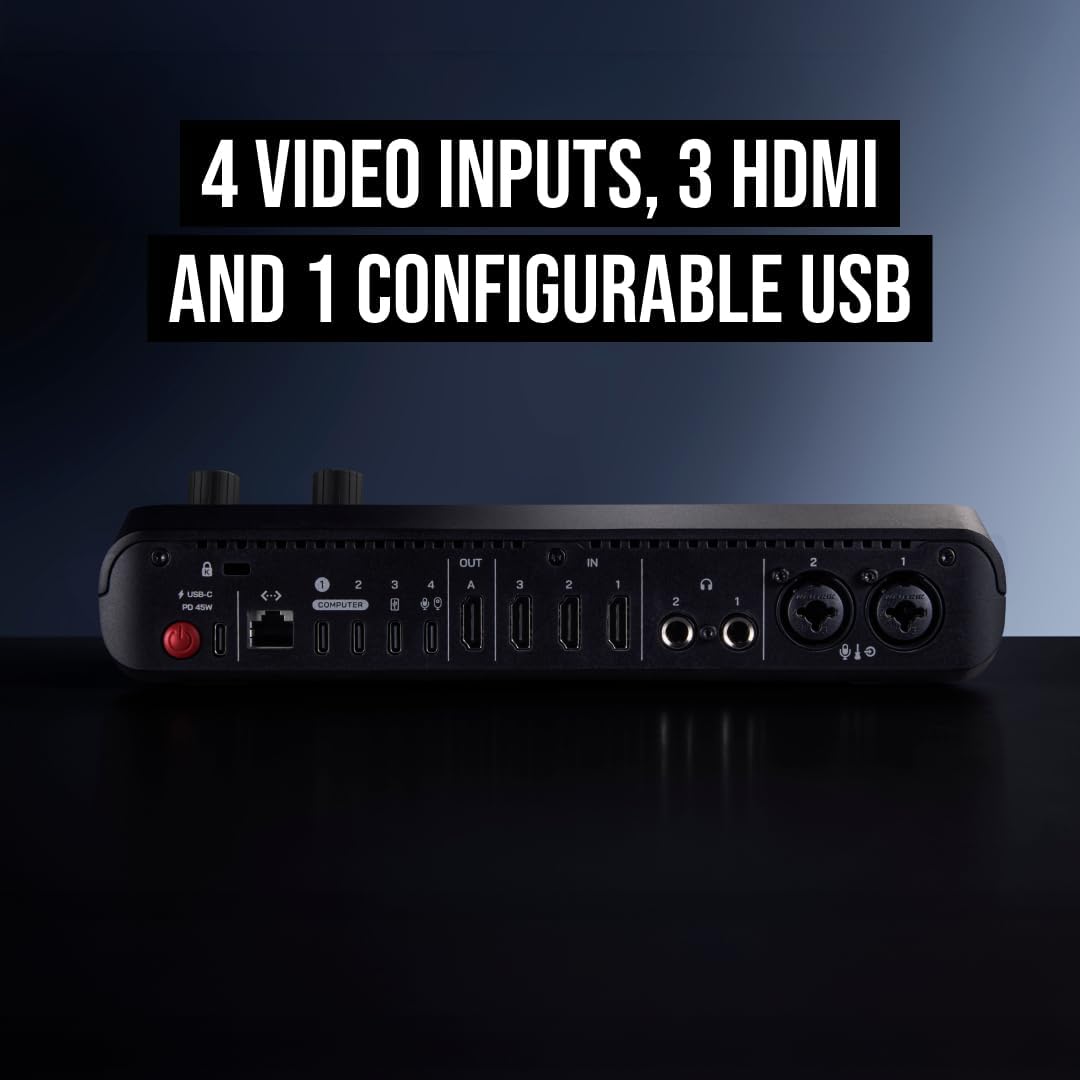 RØDE RØDECaster Video S | Podcast Video Switcher & Audio Interface with HDMI, USB, XLR, Multi-Source Scenes, Media Playback & Direct Streaming