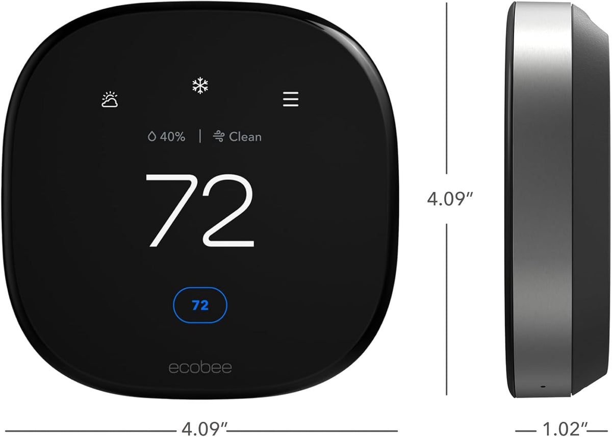 ecobee Smart Thermostat Premium - WiFi, Siri & Alexa Built-In, Smart Sensor