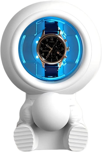 phpanly Single Watch Winder for Automatic Watches, Ultra-Low-Noise USB-Powered Watch Winder with 3 Rotation Modes, Soft Watch Pillow, Modern White