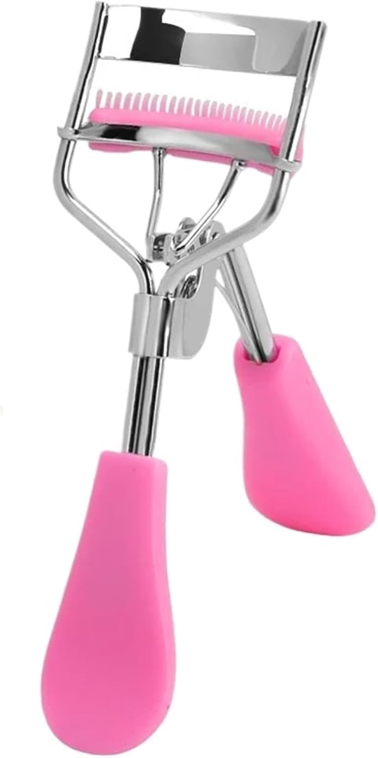 Portable Stainless Steel Eyelash Curler Natural Lift Beauty Tools False Curling Clip Cosmetic Makeup Tools & Accessories(Pink)