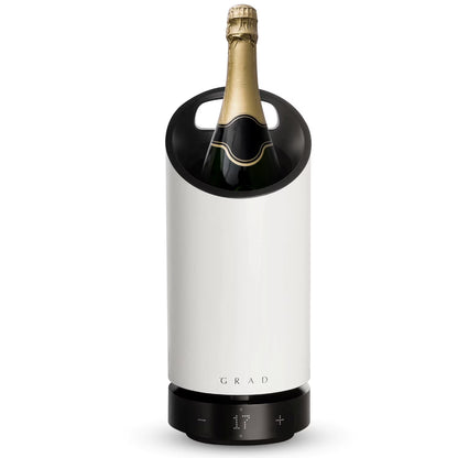 GRAD No.1 Rechargeable Wine Cooler, Portable Temperature-Controlled Wine Chiller with Active Cooling, 41°F–68°F, Up to 15-Hour Battery, Scandinavian Design