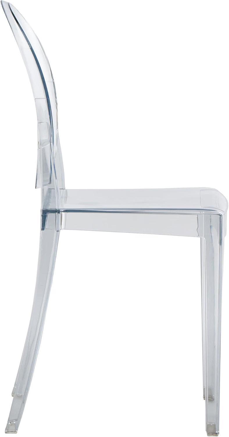 Techni Home Clear Acrylic Ghost Chairs, Set of 4, Stackable