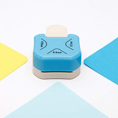 QIQQIKIN 3-in-1 Paper Corner Rounder Punch, R4mm R7mm R10mm Manual Cutter for Crafts, Photos, Cards, Scrapbooking, Journaling and DIY Projects