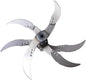 Agricultural Fruit And Vegetable Crusher 4/6 Blade Breeding Cutter Electric Drill Chopper Blade Fits Goose Chicken Feed Grass(6 bldae with Shaft)