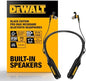 DEWALT Heavy Duty 2-in-1 Neckband Bluetooth Headphones w/Built-in Speakers, Jobsite Wearable Speaker & Around Neck Headphones, Wireless Bluetooth Headset, 60+ Hrs Hands-Free Music/Calls, Carry Pouch