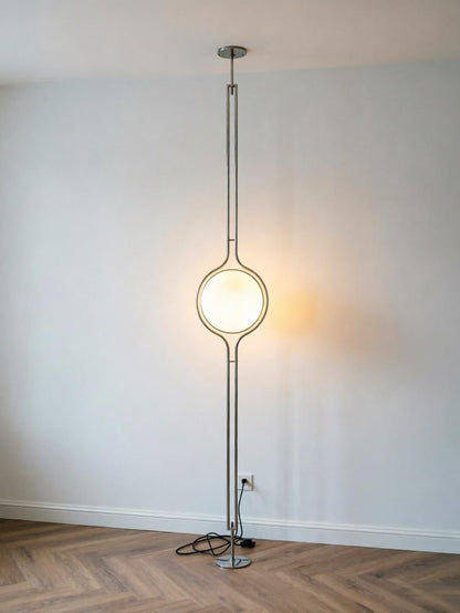 HyperionFlo Essentials Premium Stainless Steel Floor-to-Ceiling Lamp, Adjustable 98–110 Inch Standing Lamp, 3 Color Modes, Tool-Free Installation, White