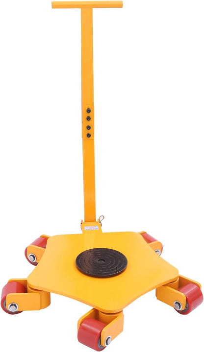 8800lbs/4T Heavy Duty Machinery Mover,Machinery Mover(Yellew) Machinery Moving Skate with 5 360° Swivel Rollers,Equipment Skates Moving Roller,for Industrial Use Warehouse and Workshop