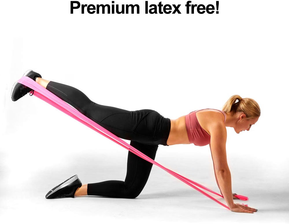 HyperionFlo Essentials Bulk Resistance Exercise Band Roll, 6-Inch Wide Latex-Free Stretch Band, Pink, 24 Yards