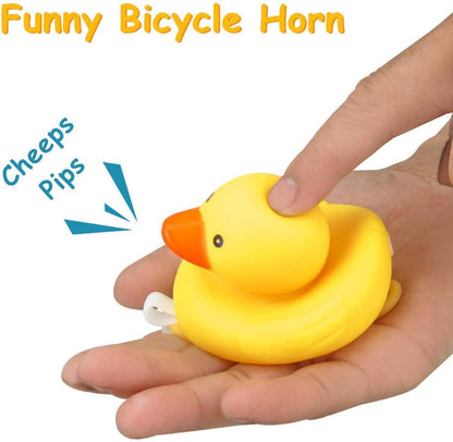 NEKRASH Duck Bike Bell with LED Light, Cute Rubber Duck Bicycle Horn for Kids & Adults, Propeller Handlebar Bell for Bikes, Scooters & Strollers, Shark