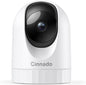 Cinnado D1 2K Indoor Security Camera, 360° Pan & Tilt Wi-Fi Camera for Pet, Dog & Baby Monitoring, Two-Way Audio, Motion Detection, Night Vision, Alexa & Google Assistant Compatible, 1-Pack