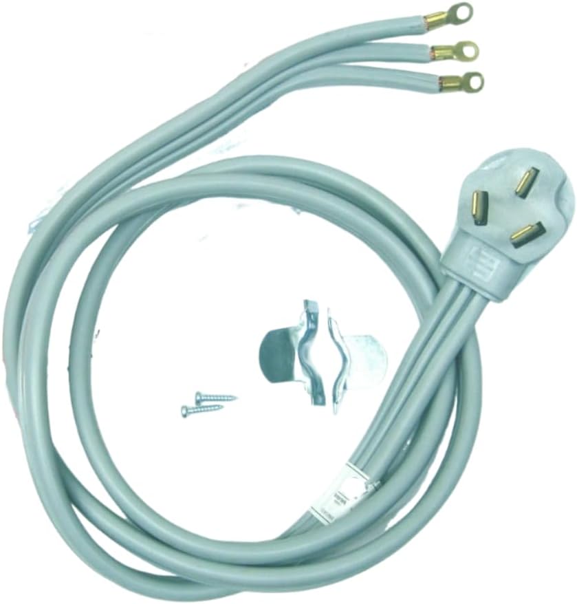 RC3-40-6 Range Oven Electric Power Cord 3 Prong Wire 40 Amp 6' Foot Heavy Duty - Range Oven Electric Power Cord Replace - 250 Volts 8/2 + 10/1 Gauge Wires