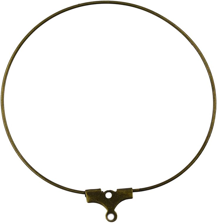HyperionFlo Essentials 20-Piece 40mm Brass Hoop Earring Findings