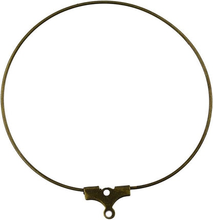 HyperionFlo Essentials 20-Piece 40mm Brass Hoop Earring Findings