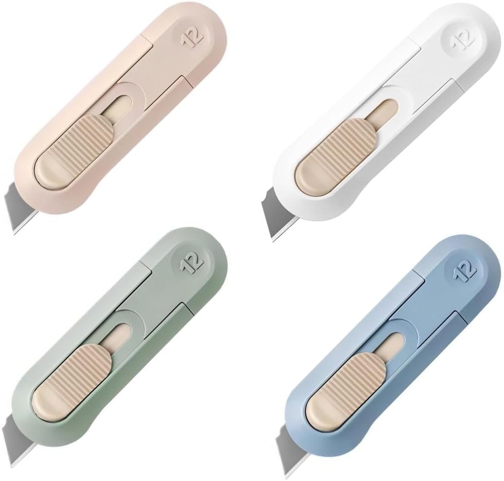 HyperionFlo Essentials 4-Piece Retractable Utility Knife Set