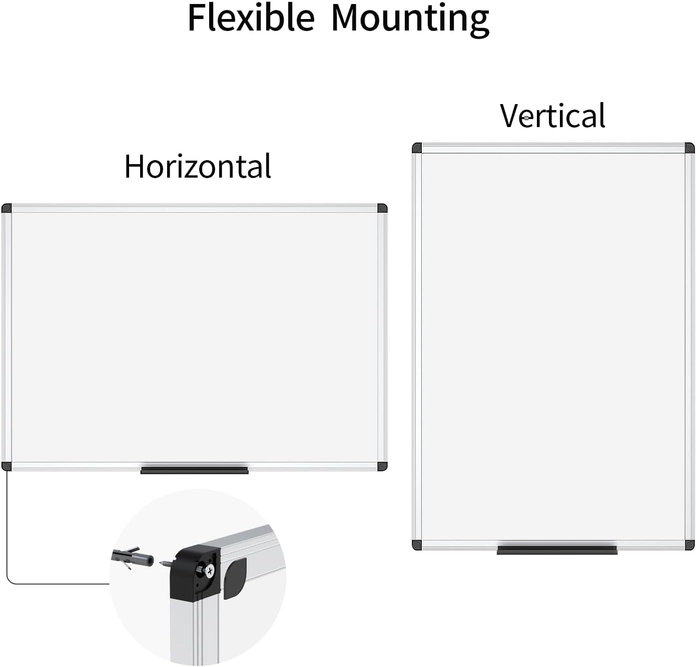 VIZ-PRO Magnetic Dry Erase Whiteboard 36 x 24 Inches