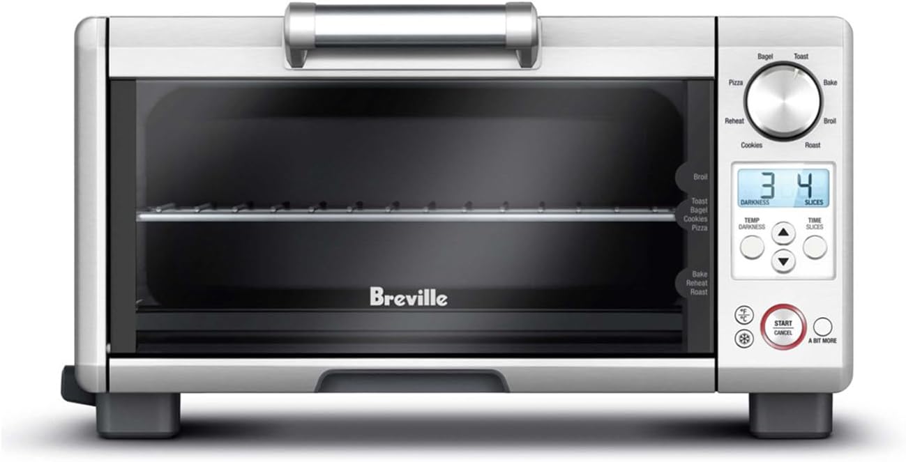 Breville BOV450XL Mini Smart Oven, Brushed Stainless Steel Evenly bake, toast, broil and more with this versatile, space-saving countertop oven and toaster with 8 cooking functions