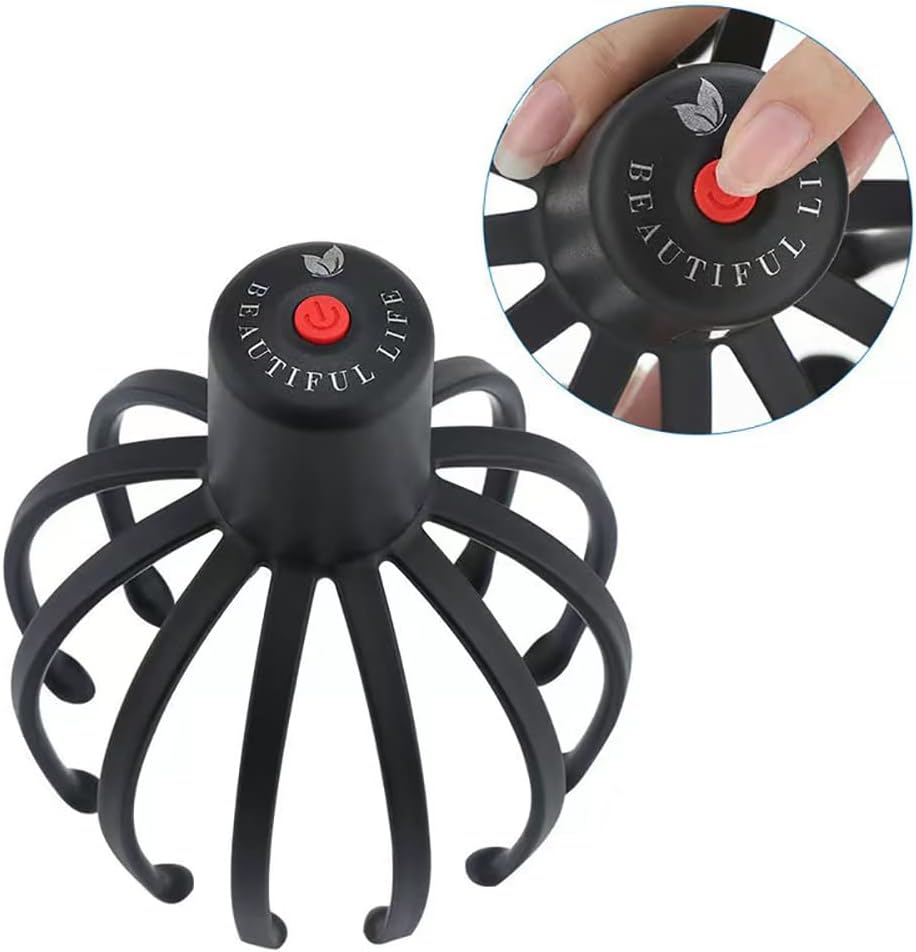 ONIYEA Electric Scalp Massager with 3 Modes, 360° Head Massager, Cordless Portable Head Scratcher, 12-Prong Rechargeable Scalp Massager
