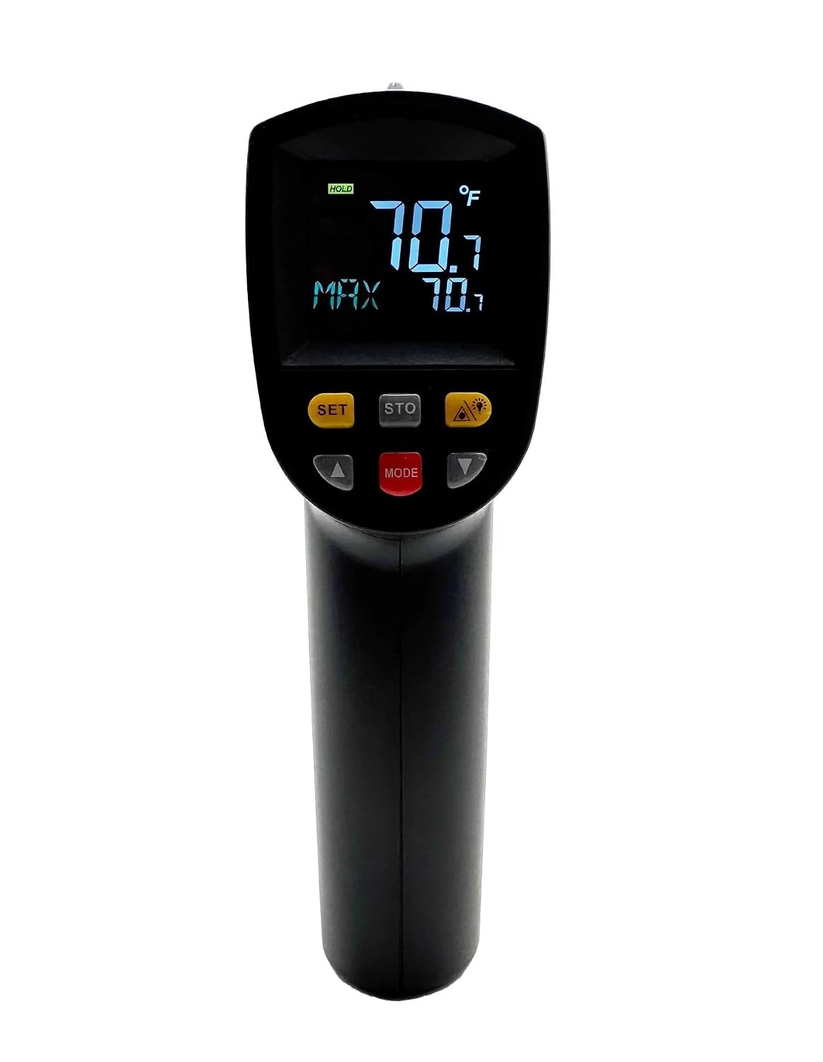 Sper Scientific 800131 Infrared Non-Contact High Temp Thermometer 12:1/1742°F with Color LCD and Laser Sight – Industrial Temperature Gun for HVAC, Automotive, Electrical, Cooking & More