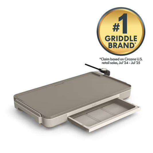 Bella 12" x 22" XL Griddle with Warming Tray, Ceramic Nonstick