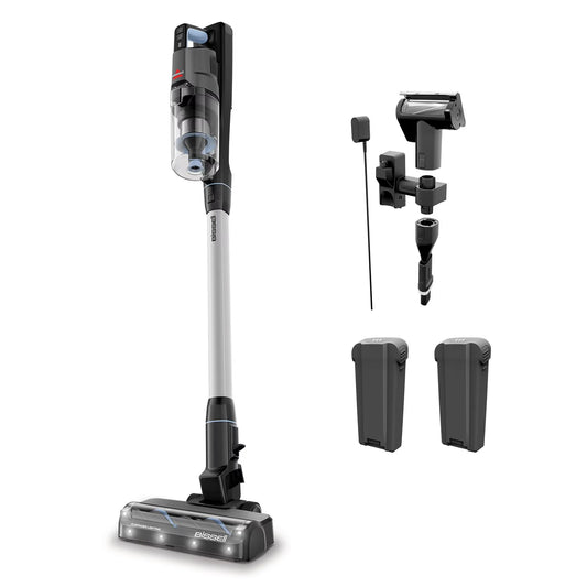 BISSELL PowerClean FurFinder Deluxe Cordless Stick Vacuum with Extra Battery, 200W Motor, FurFinder Headlights, Tangle-Free Brush Roll & HEPA Sealed Allergen System