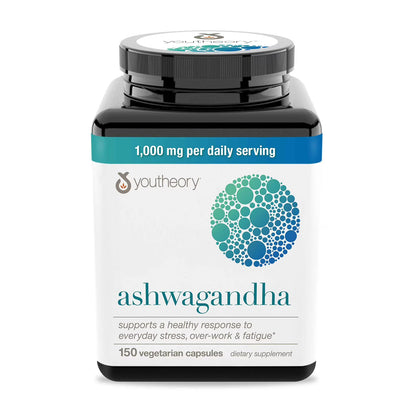 Youtheory Ashwagandha 1000mg with KSM-66, 150 Ct.