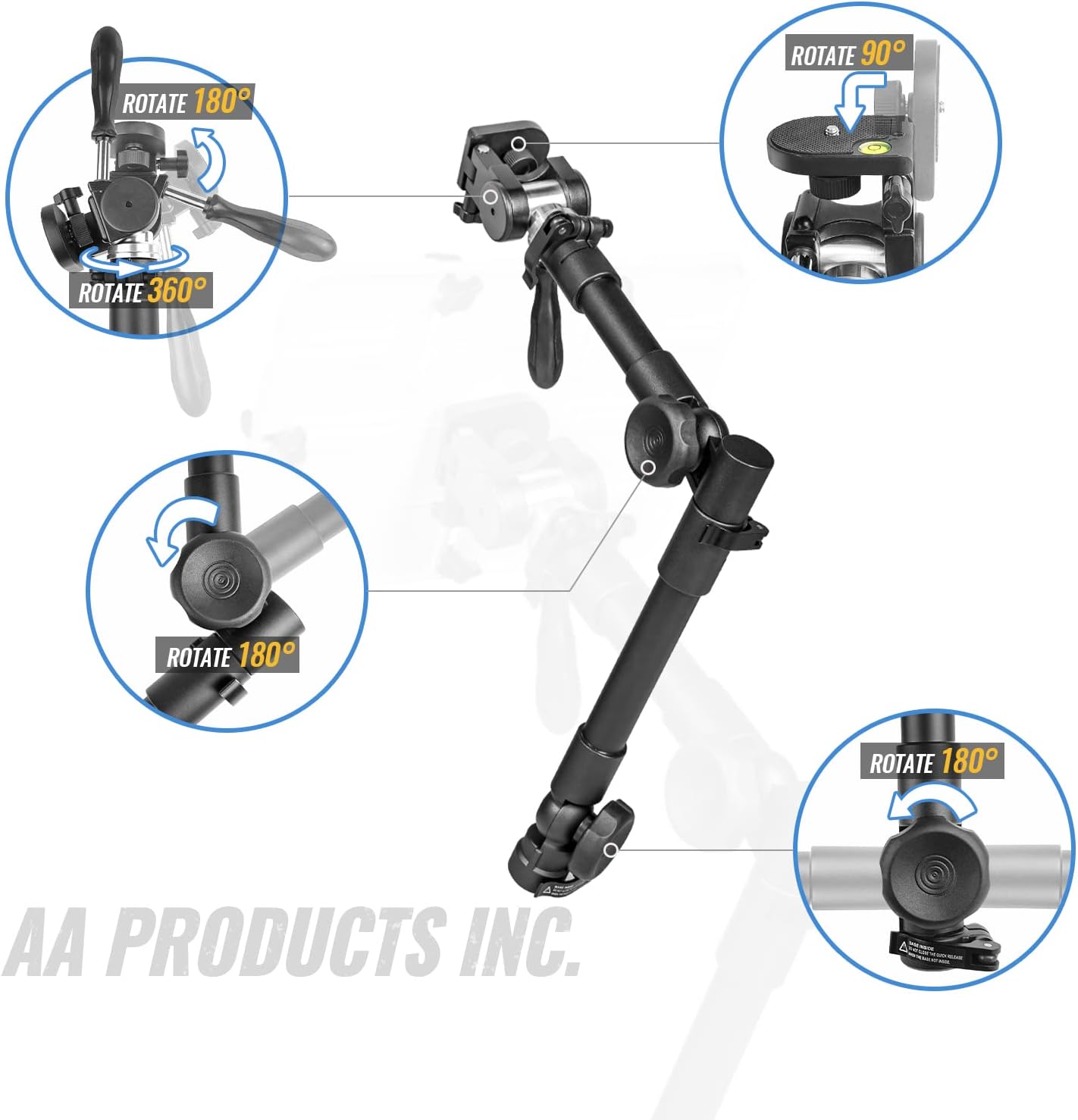 AA-Products T-100AP Aluminum Vehicle Tablets/Laptop/Ultrabooks Computer Mount Stand for Trucks-Vans-Cars-SUVs