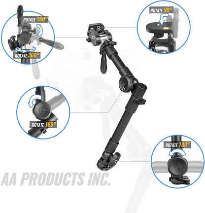 AA-Products T-100AP Aluminum Vehicle Tablets/Laptop/Ultrabooks Computer Mount Stand for Trucks-Vans-Cars-SUVs