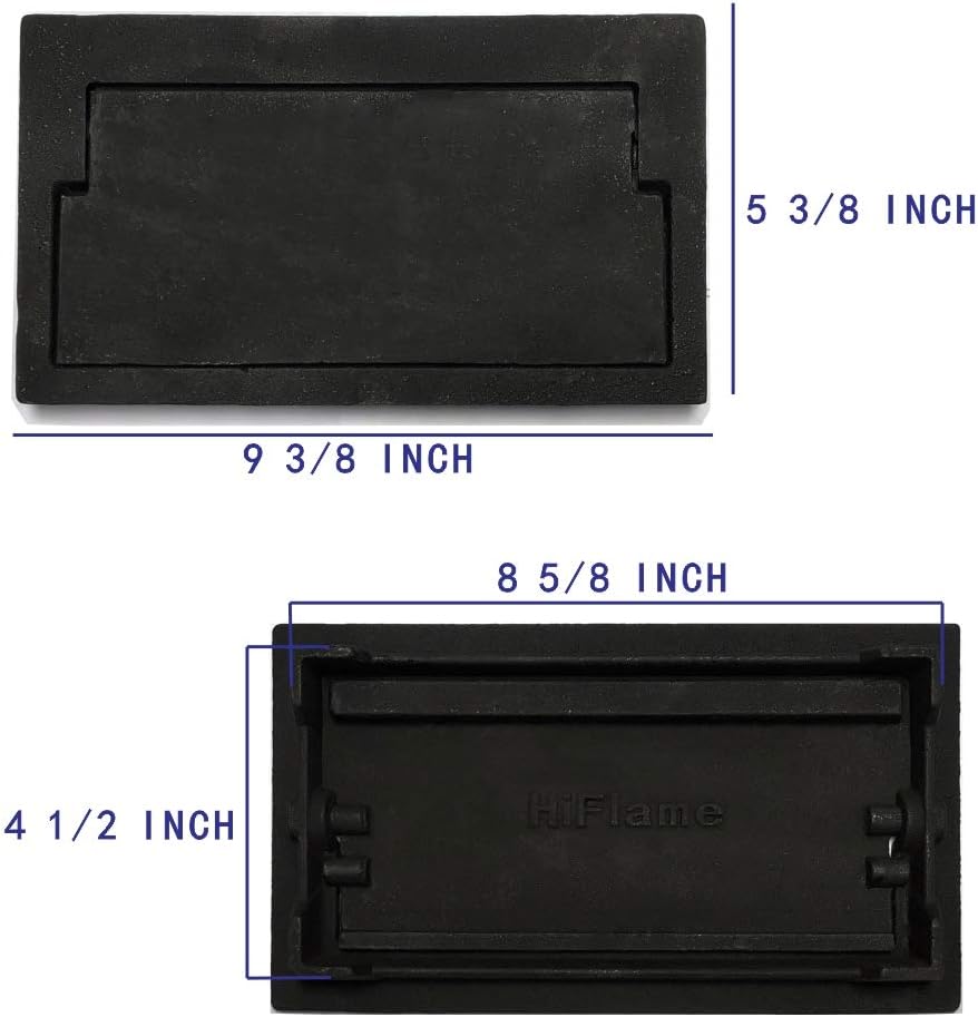 Hi Flame Coated Sand Casting Cast Iron Fireplace Ash Dump Door