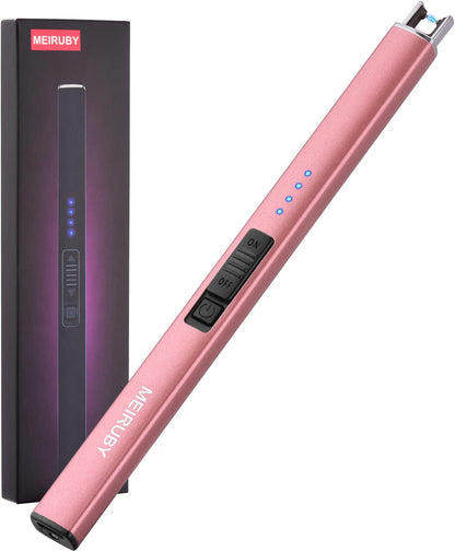 MEIRUBY Rechargeable USB Electric Arc Lighter, Rose Gold