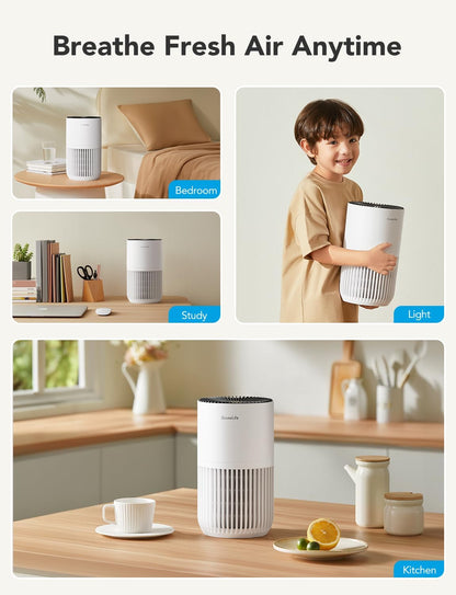 GoveeLife Smart Mini Air Purifier for Bedroom, with App & Alexa Control