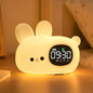 Aokpsrt Bunny Kids Alarm Clock with Night Light, OK to Wake Toddler Sleep Training Clock, Dual Alarm, White Noise, Multicolor Night Light, White