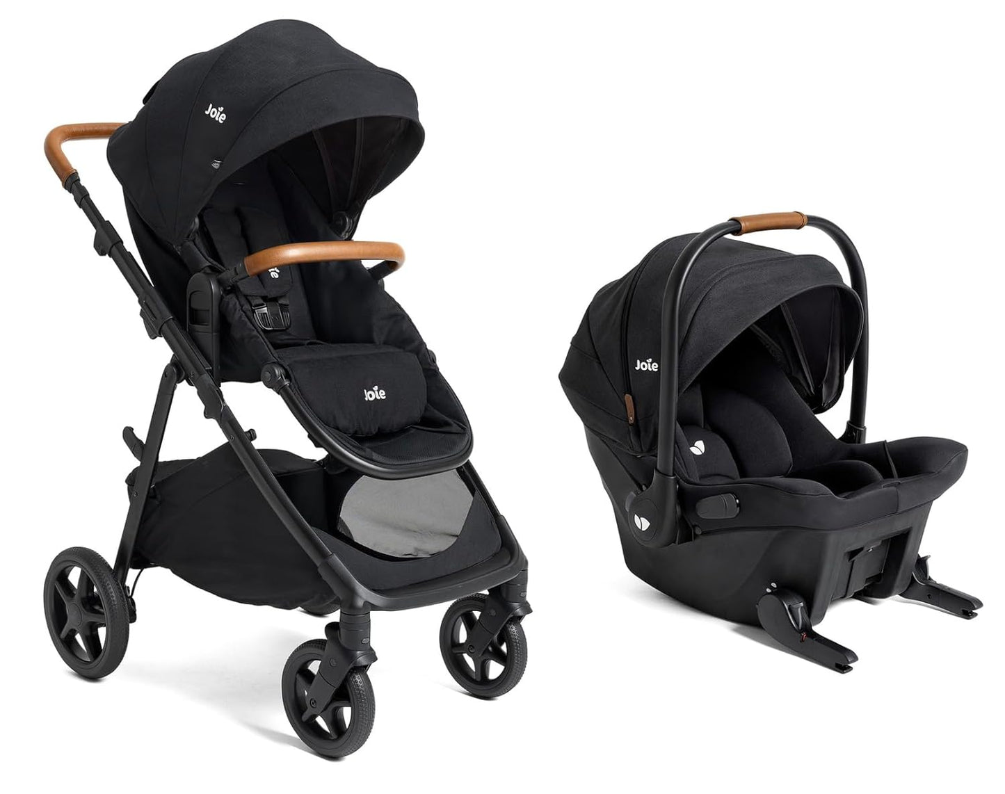 Joie Baby Ginger 4-in-1 Stroller & Mint Latch Car Seat Travel System, Shale Dark