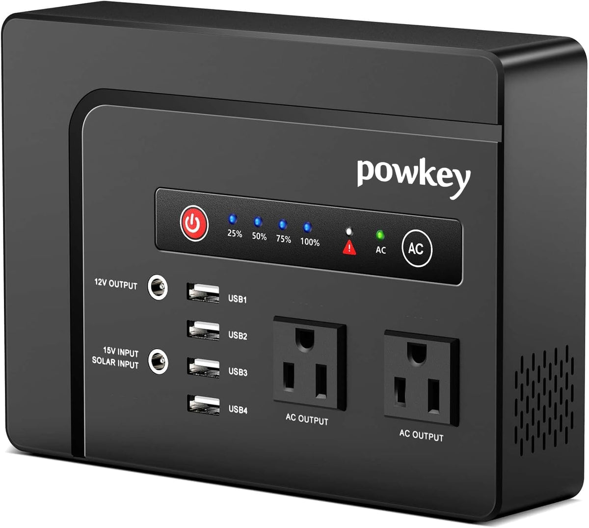 powkey 200W Portable Power Bank with AC Outlet 120V, 146Wh Power Station – Rechargeable Backup Lithium Battery Powered, Pure Sine Wave AC Outlet for Outdoor RV Trip, Travel, Home, Office & Emergency