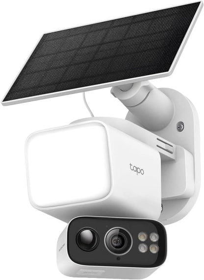 Tapo C615F KIT 2K Outdoor Pan/Tilt Wireless Floodlight Security Camera, 360° AI Tracking, Solar/Battery Powered, 800-Lumen Floodlight, Color Night Vision, IP65